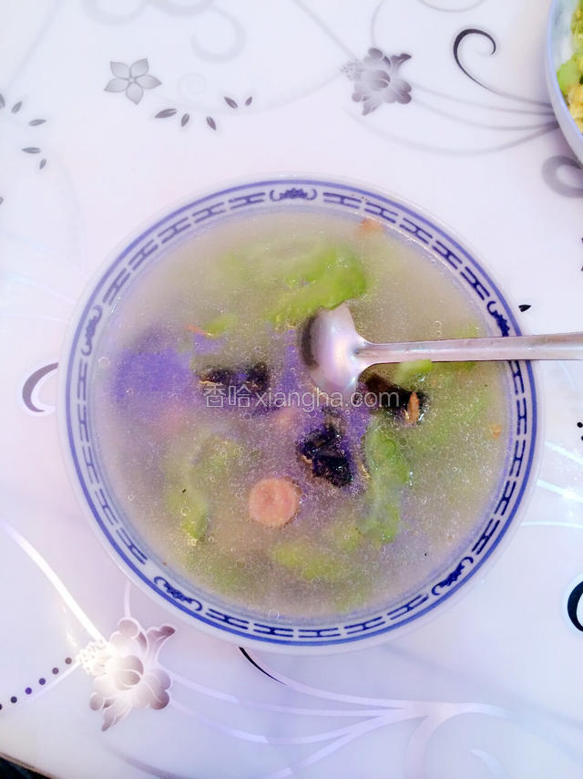 苦瓜皮蛋汤