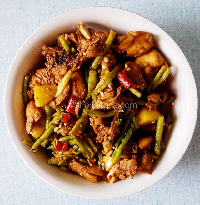 豇豆烧鸡肉