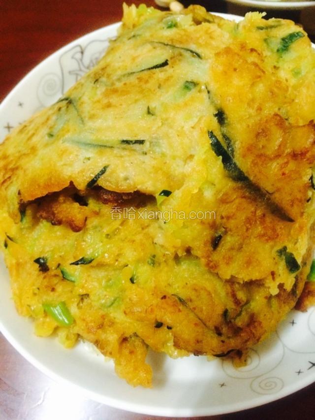 南瓜丝鸡蛋饼