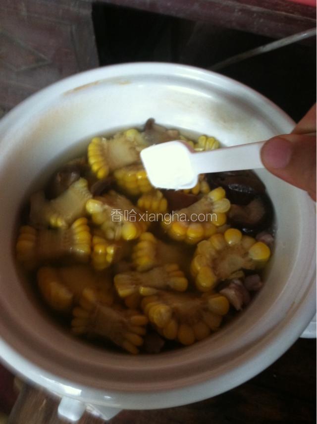 等到汤煮沸了，放盐再煮两分钟美味佳肴接可以出锅了