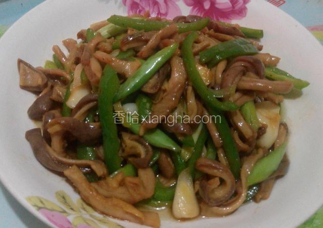 菜椒炒猪肚丝