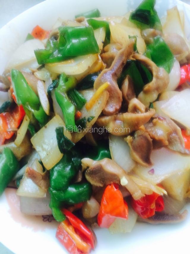 洋葱炒鸭胗