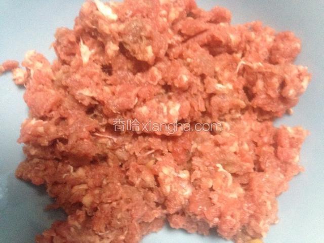 盖好保鲜膜醒10分钟，准备牛肉馅