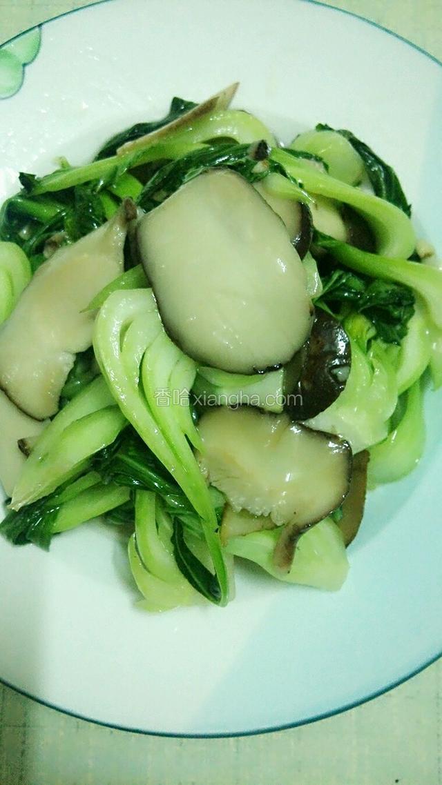香菇炒上海青