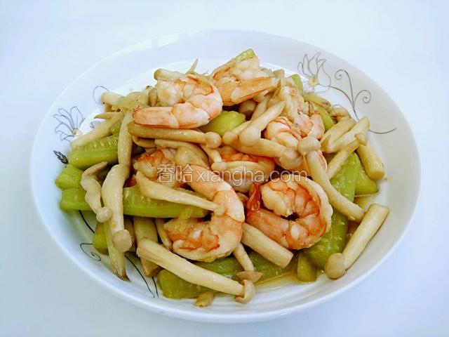 青瓜小炒就做好了 成品图如下