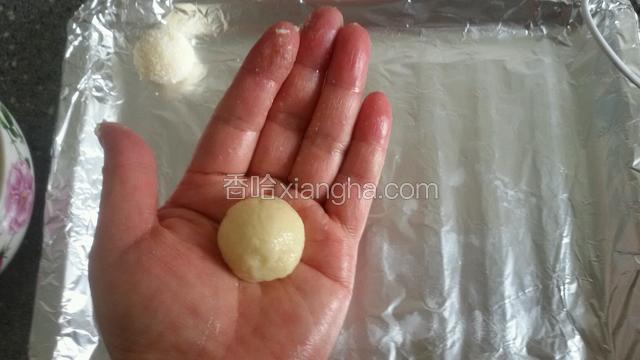 揉成每个约10克重的小圆球