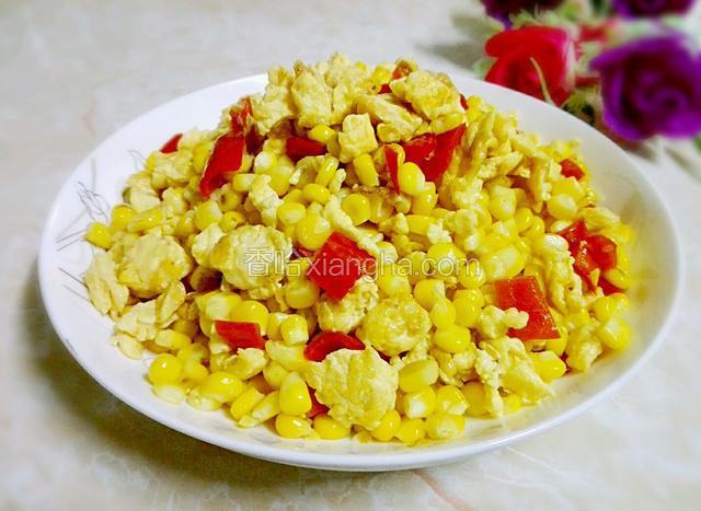 红椒鸡蛋炒玉米