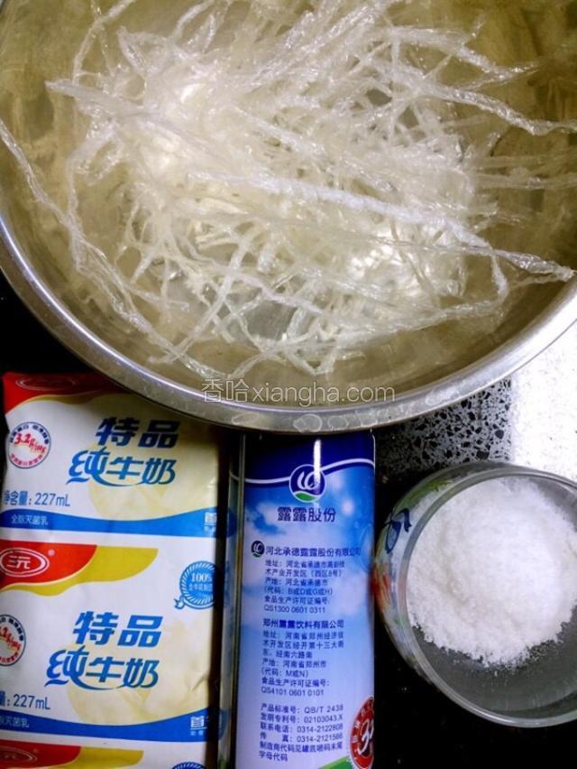所需食材。