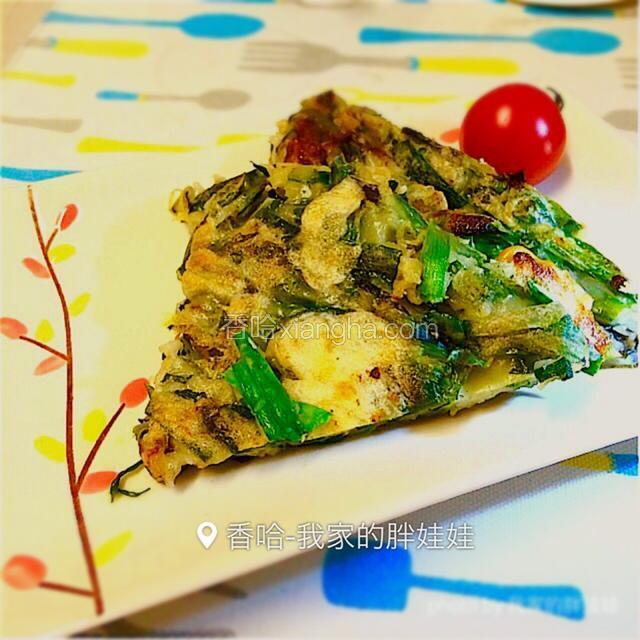 糯糯的牡蛎饼出锅啦
