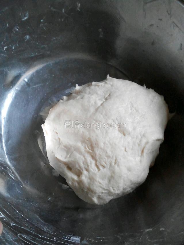 用30度的一点温水把酵母化开，放入面粉，加入水慢慢揉成不沾手的面团，盖保鲜膜发酵一个半小时，两倍大，室温28度