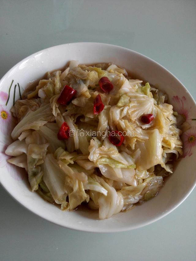 糖醋圆白菜。