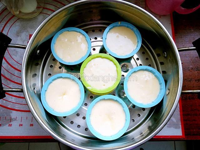 放入蒸笼屉振动气泡