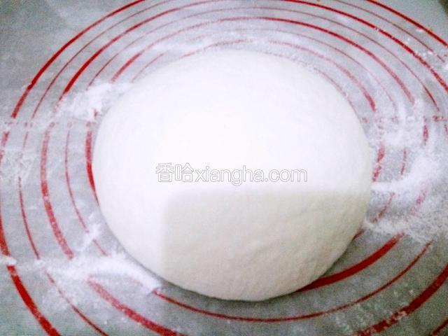 面团松驰好用擀面杖擀薄