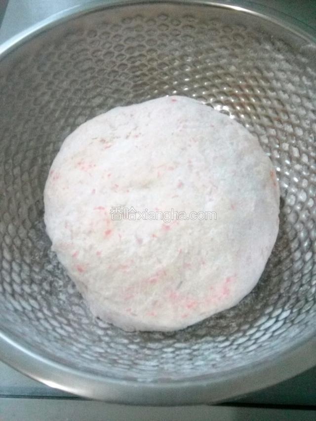 揉匀放温暖处发酵至2倍大