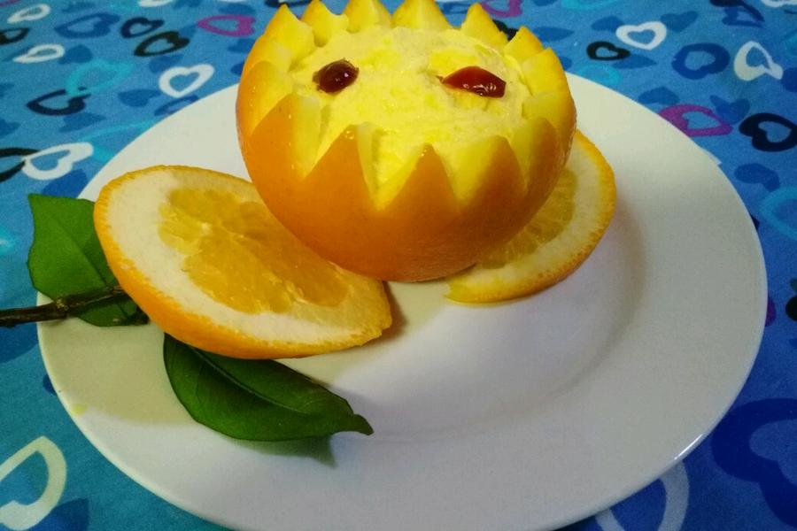 香橙熔岩蒸蛋