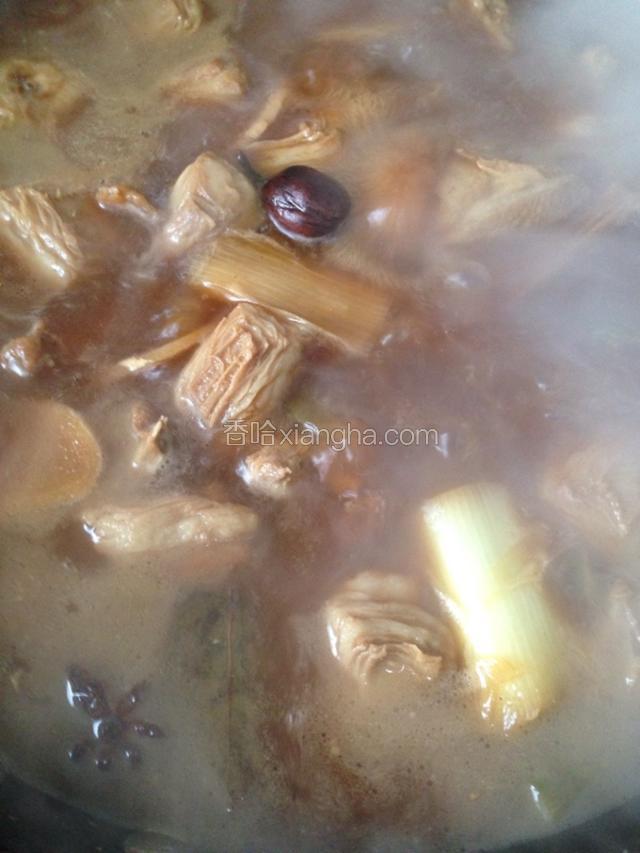 一次性加入适量的水，水一定要没过羊肉，大火煮开几分钟后转小火。炖两到三小时(具体时间根据自己家火力大小来控制) ，我用的是电磁炉开最小档炖了快三小时。
可以中途用筷子戳一下羊肉是否烂了。一定要灵活掌握，不一定要死记时间。