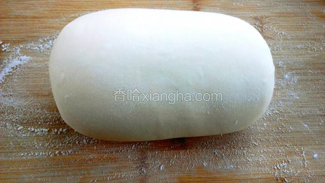 将面团放面案上揉匀（大约二十分钟）