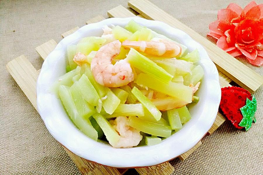 莴笋拌虾仁
