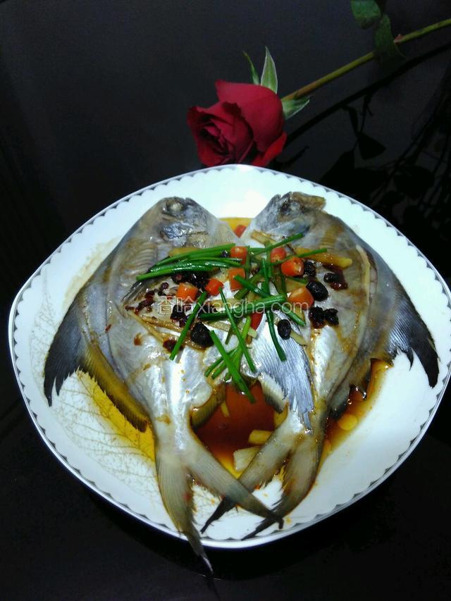 豆豉蒸鯧鳊鱼