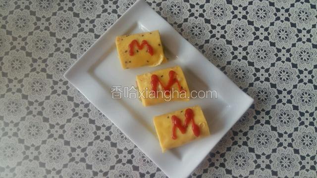 鸡蛋饼卷成品图，看着美味吧。
