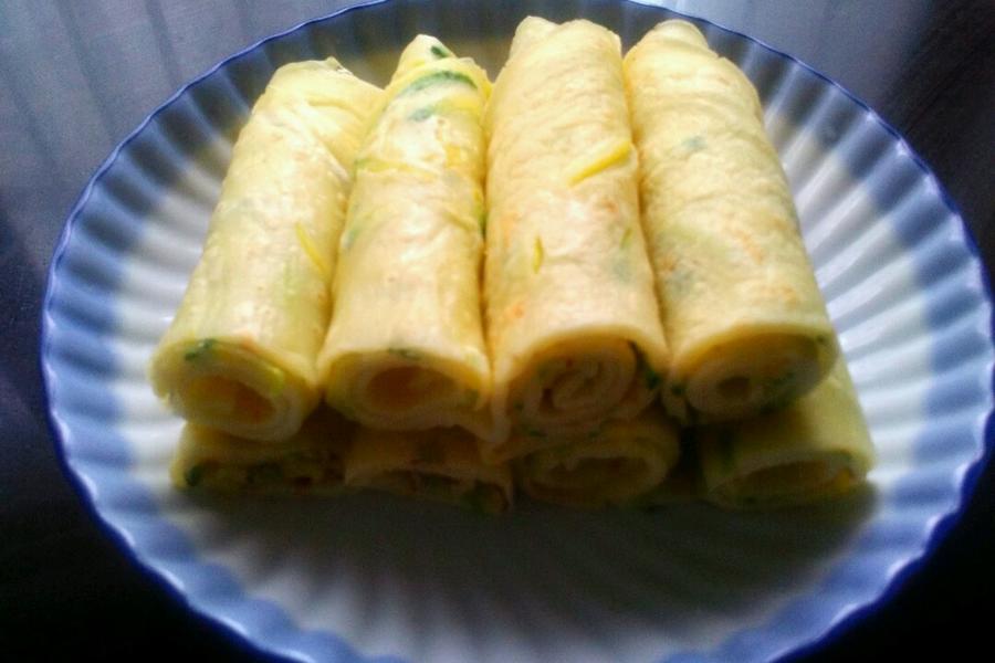 南瓜丝蛋饼