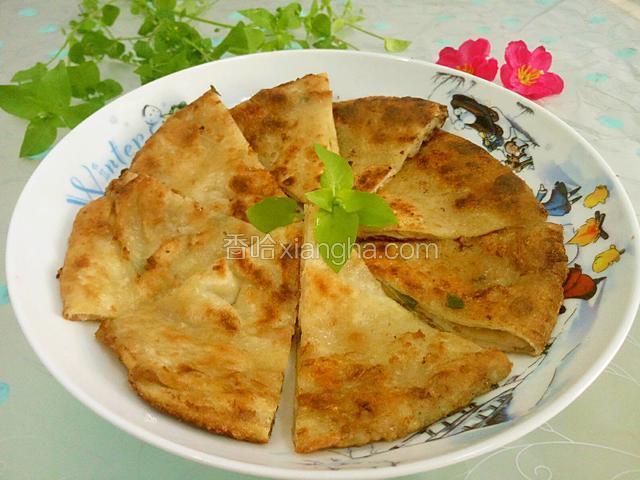 松软脆皮的猪肉煎饼就完成了！