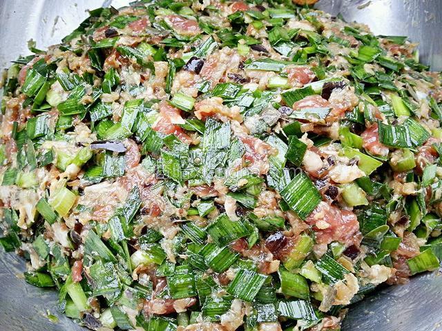 饺子馅拌好了