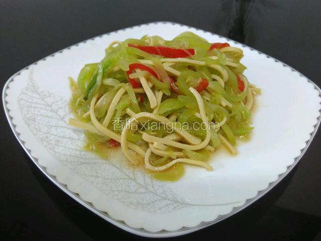 莴苣拌百叶丝