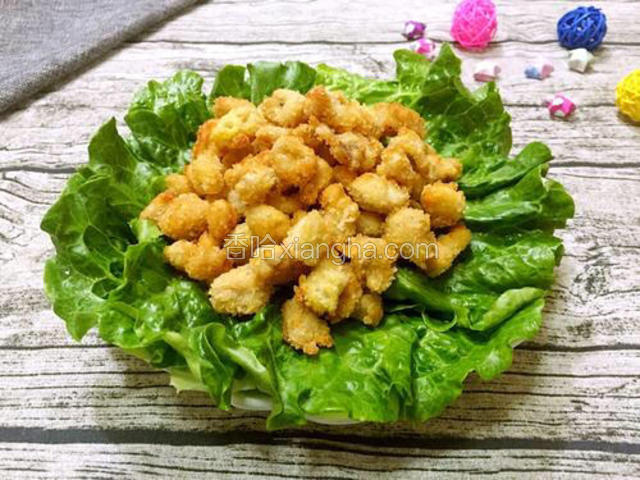 放入盘子淋上番茄酱即可食用