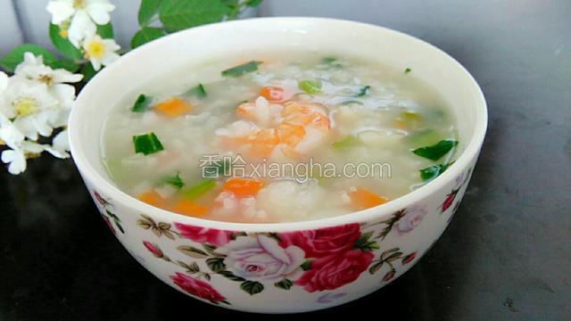 蔬菜虾仁粥