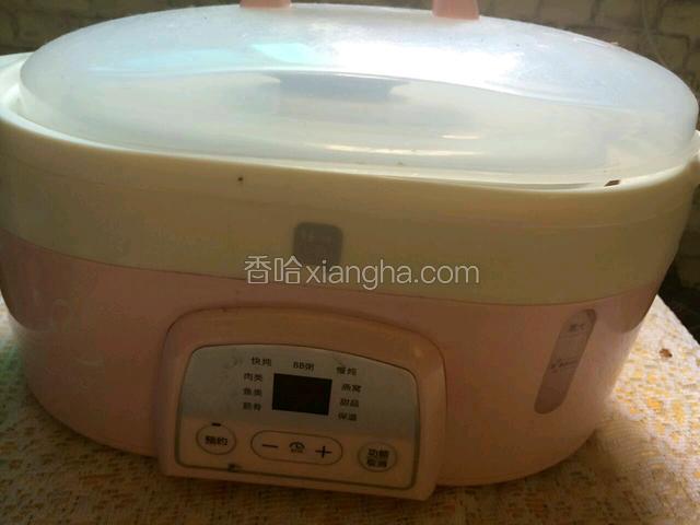 放入电炖锅炖2小时后加适量盐和撒上葱花