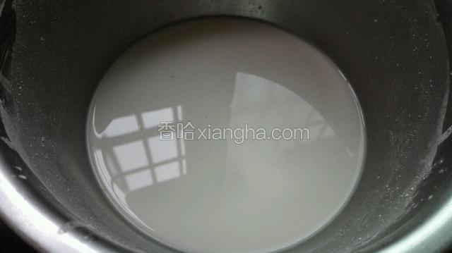 煮红薯凉粉
抓两把红薯粉，凉水搅拌调稀