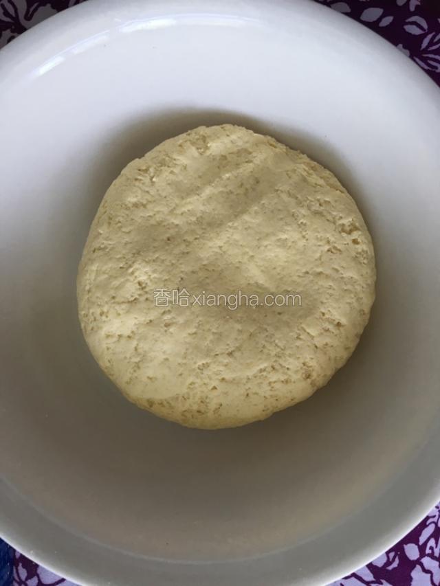 倒入酵母水用筷子搅拌成絮状，然后揉成面团