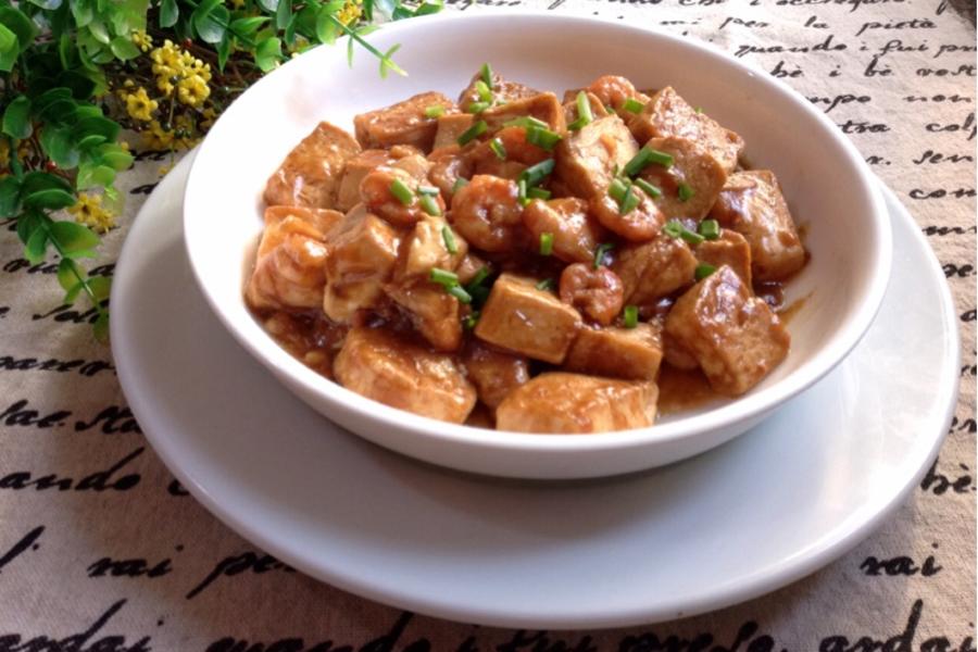 大虾红烧豆腐