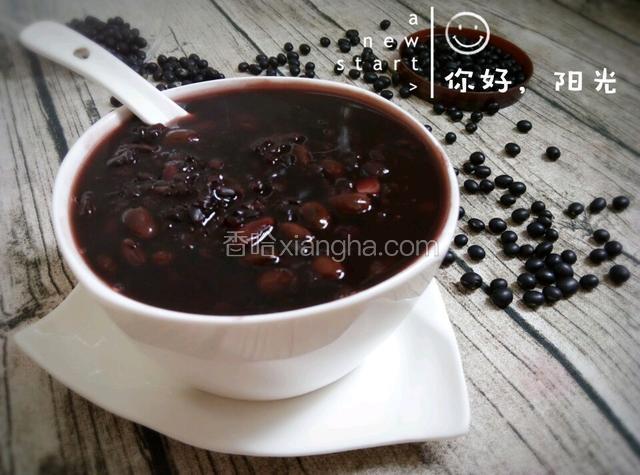 黑米黑豆粥