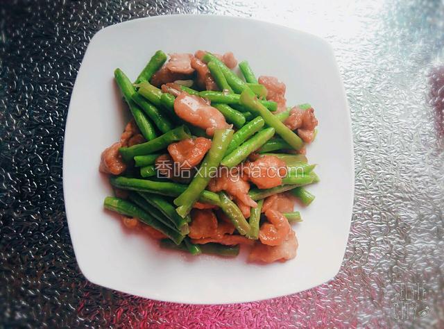 豆角炒肉片
