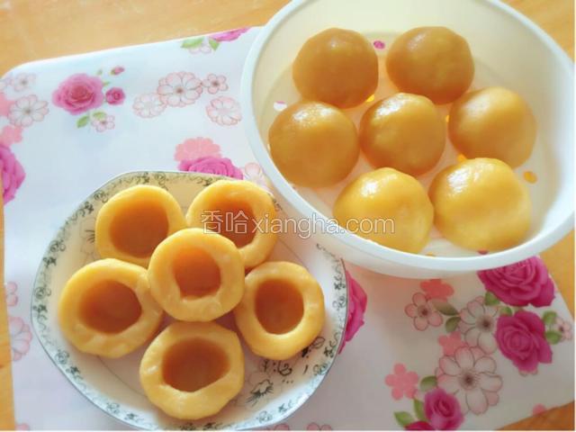 成品图像不像罐头里的黄桃。。