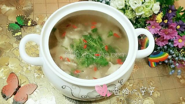 平菇肉片汤