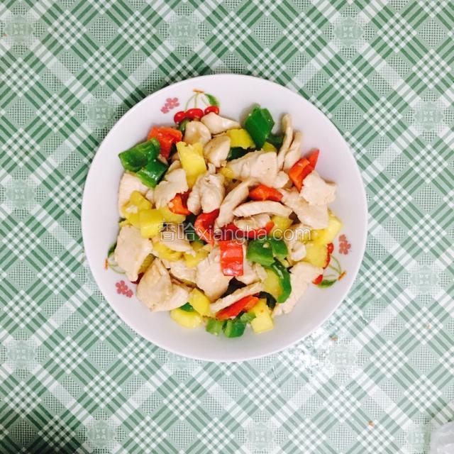 菠萝炒鸡片