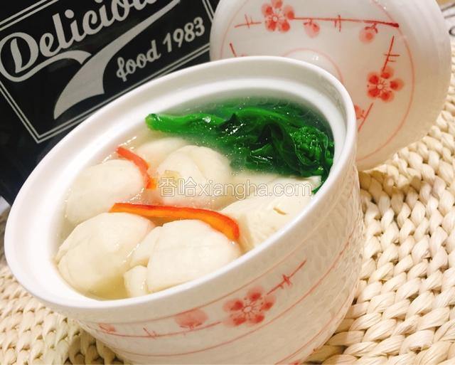 青菜豆腐鱼丸汤