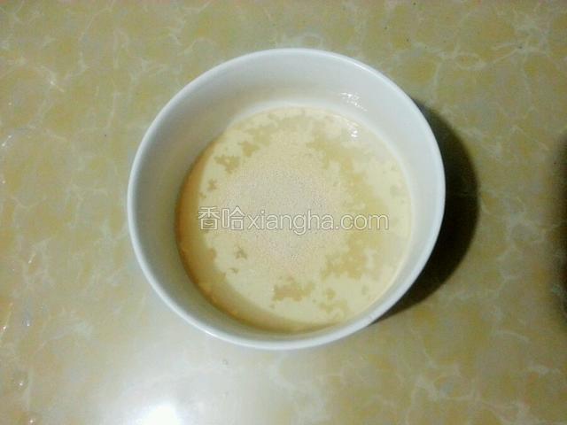 酵母用温水化开