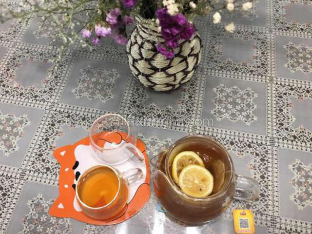 然后就是我们的成品，柠檬红茶啦，上个成品图～