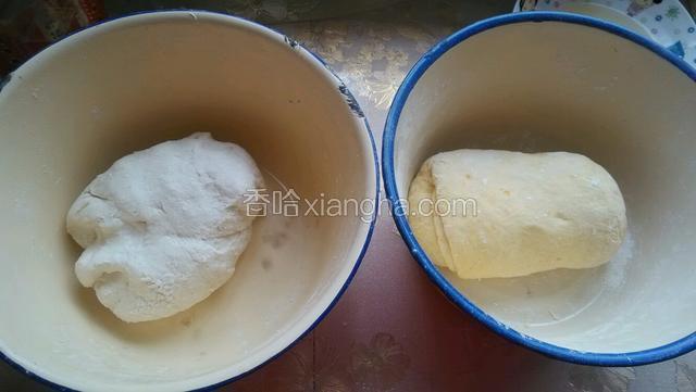 白面团材料合成白面团。两个面团醒发