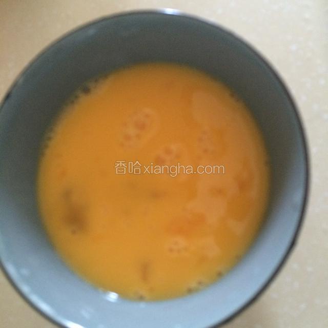 鸡蛋打散。