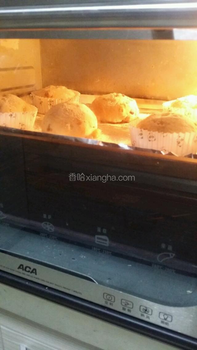 放入预热好的烤箱，中层175度，烤15～20分钟（表面呈现出金黄色即可出炉）。