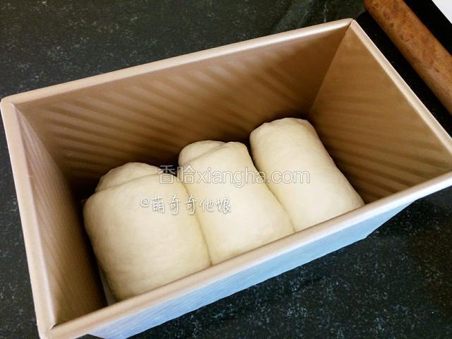 依次排入土司模。