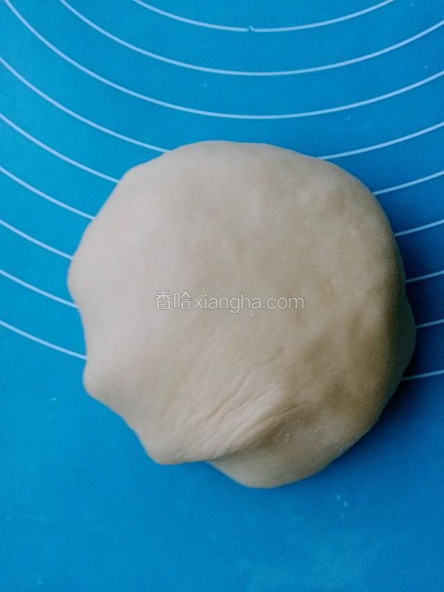 将水油皮的所有材料混合揉匀(不要太硬，要柔软些。由于面粉的干湿度不同，自己掌握水的量)