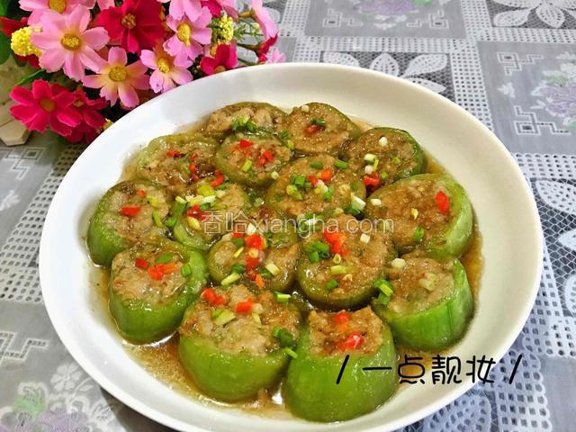 丝瓜酿肉馅