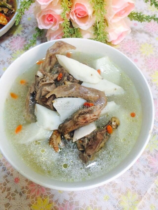 山药炖鸽子汤