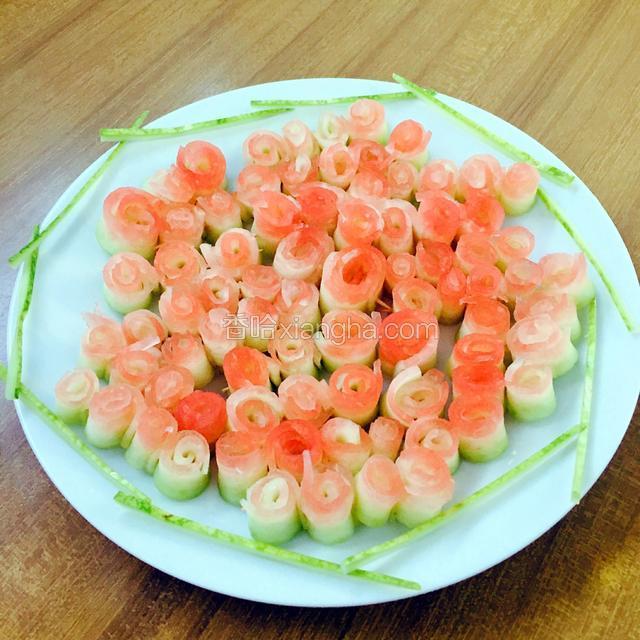用了瓜皮做装饰下。